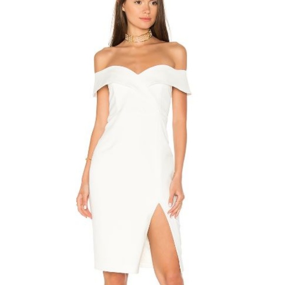 bardot dress white